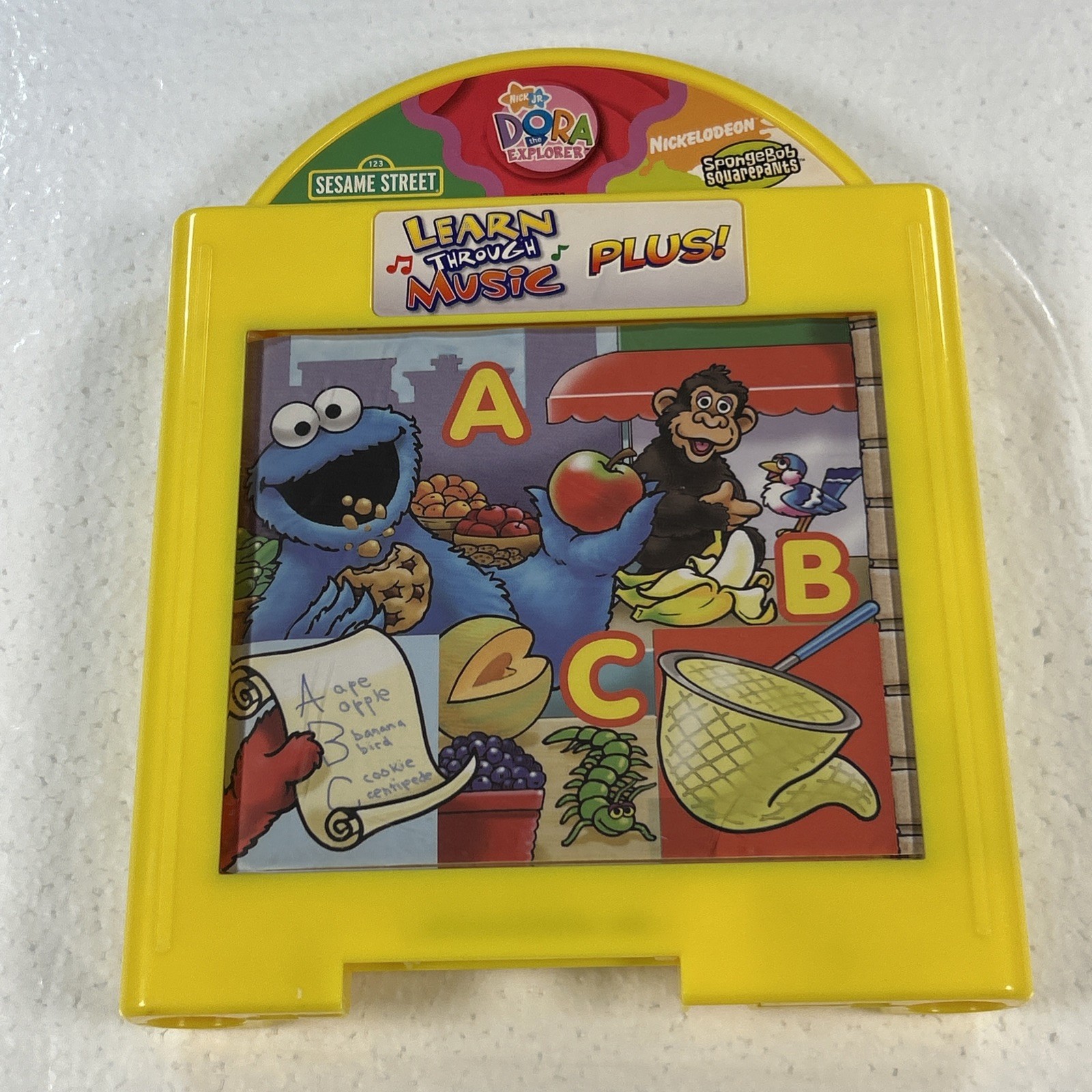 Vintage Fisher Price Learn Through Music Toy w/ 4 Cartridges 2002 Tested Works