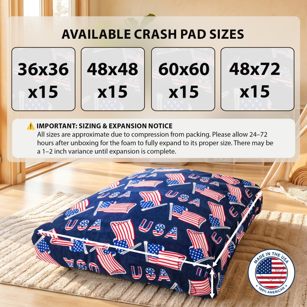 48″x72″ Sensory Crash Pad for Kids & Adult – Crash Mat with Foam Blocks