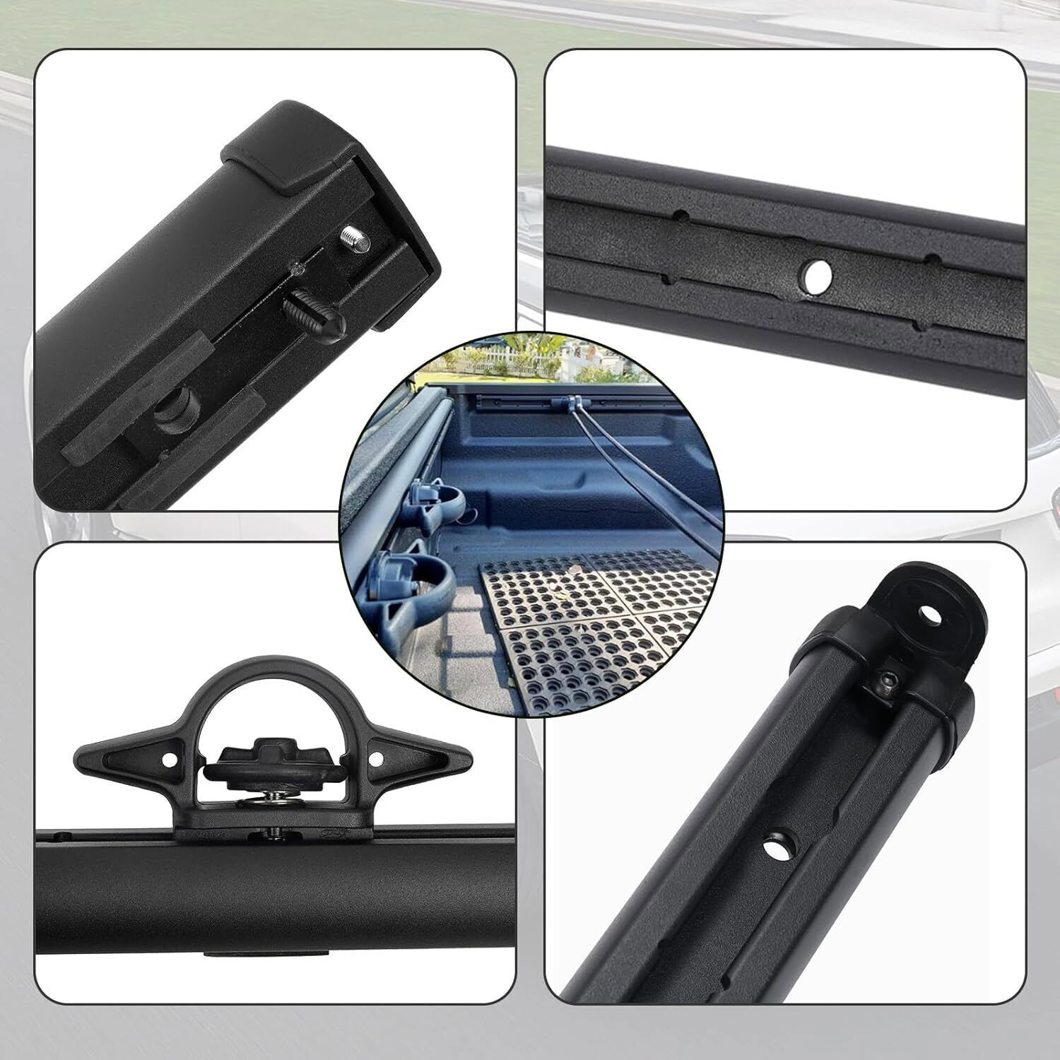 Fit for Jeep Gladiator Trail Rail System Compatible with 2020-2023 Gladiator Bed