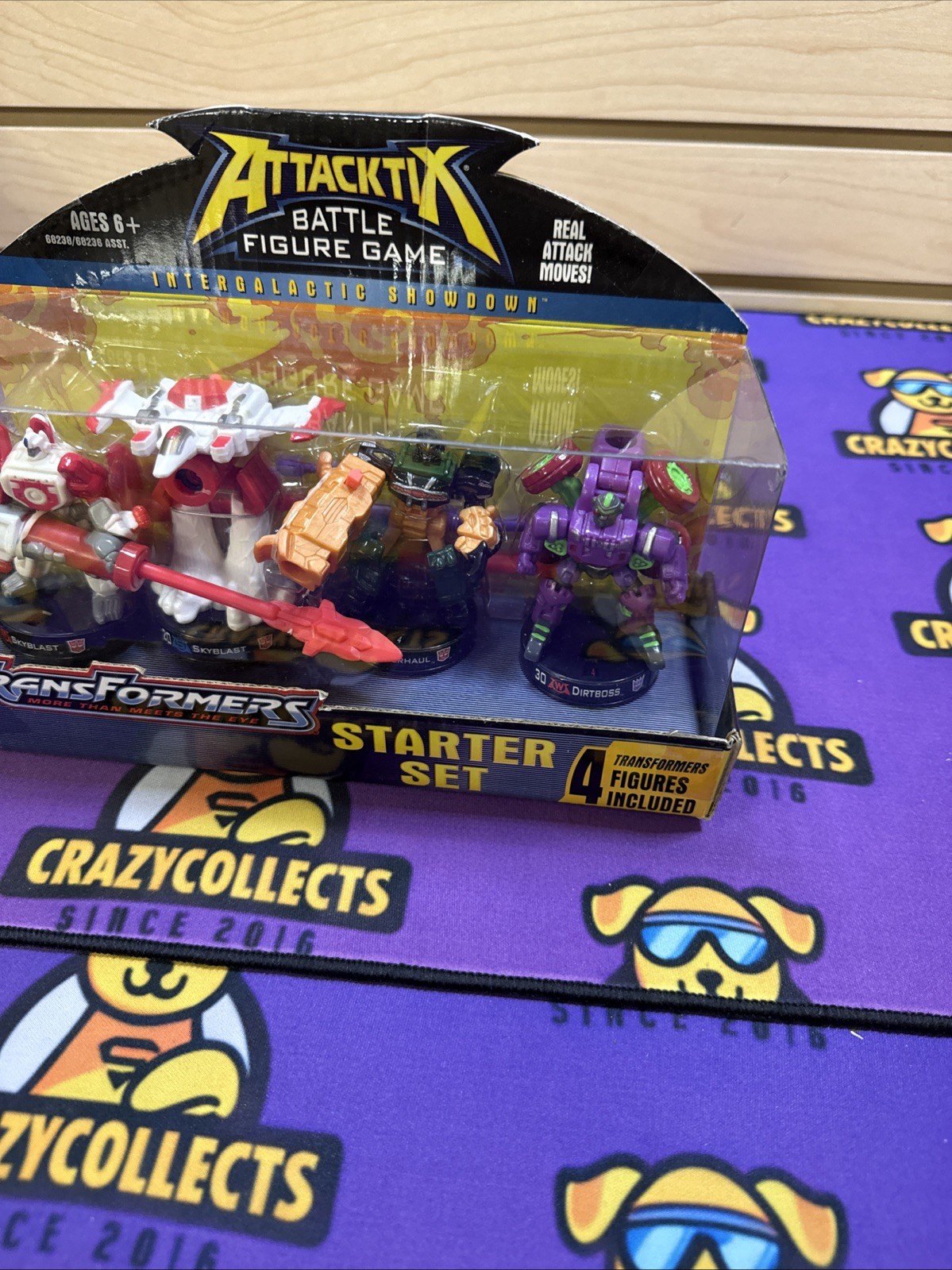 Transformers Attacktix Battle Game w/ Skyblast Overhaul Dirtboss Figures New