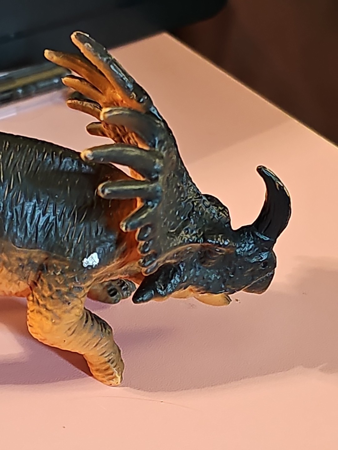 Unbranded Green/ Orange Styracosaurus- 5 Inches, 2.5 Inches