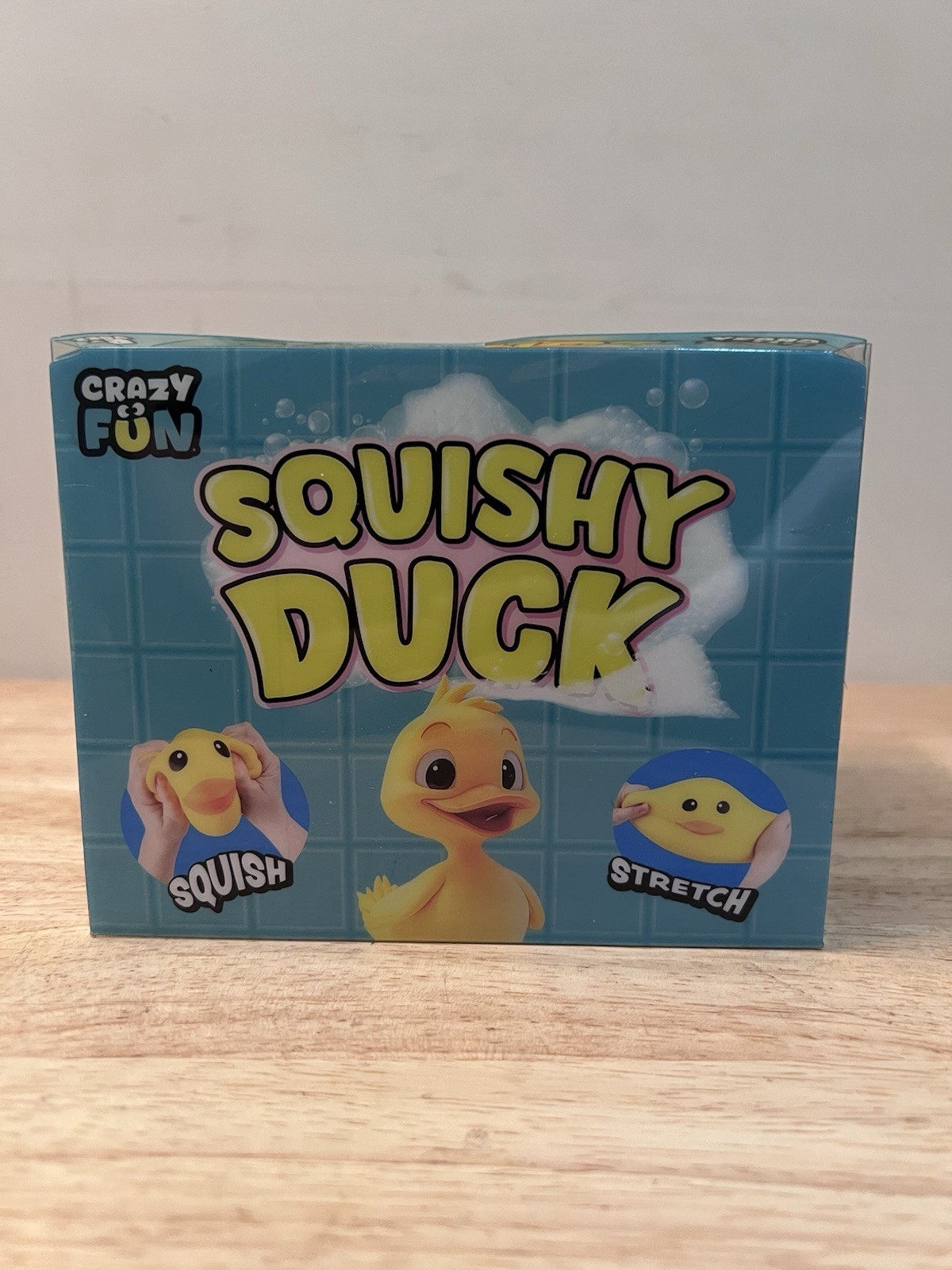 Crazy Fun Squishy Duck Tactile Squeeze Toy Yellow Orange Black Age 6+ Year RMS