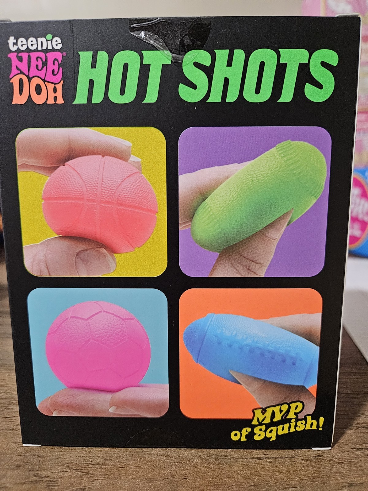 Brand New Schylling Teenie NeeDoh Hot Shots Squeeze Toys 4-Pack, Multicolor