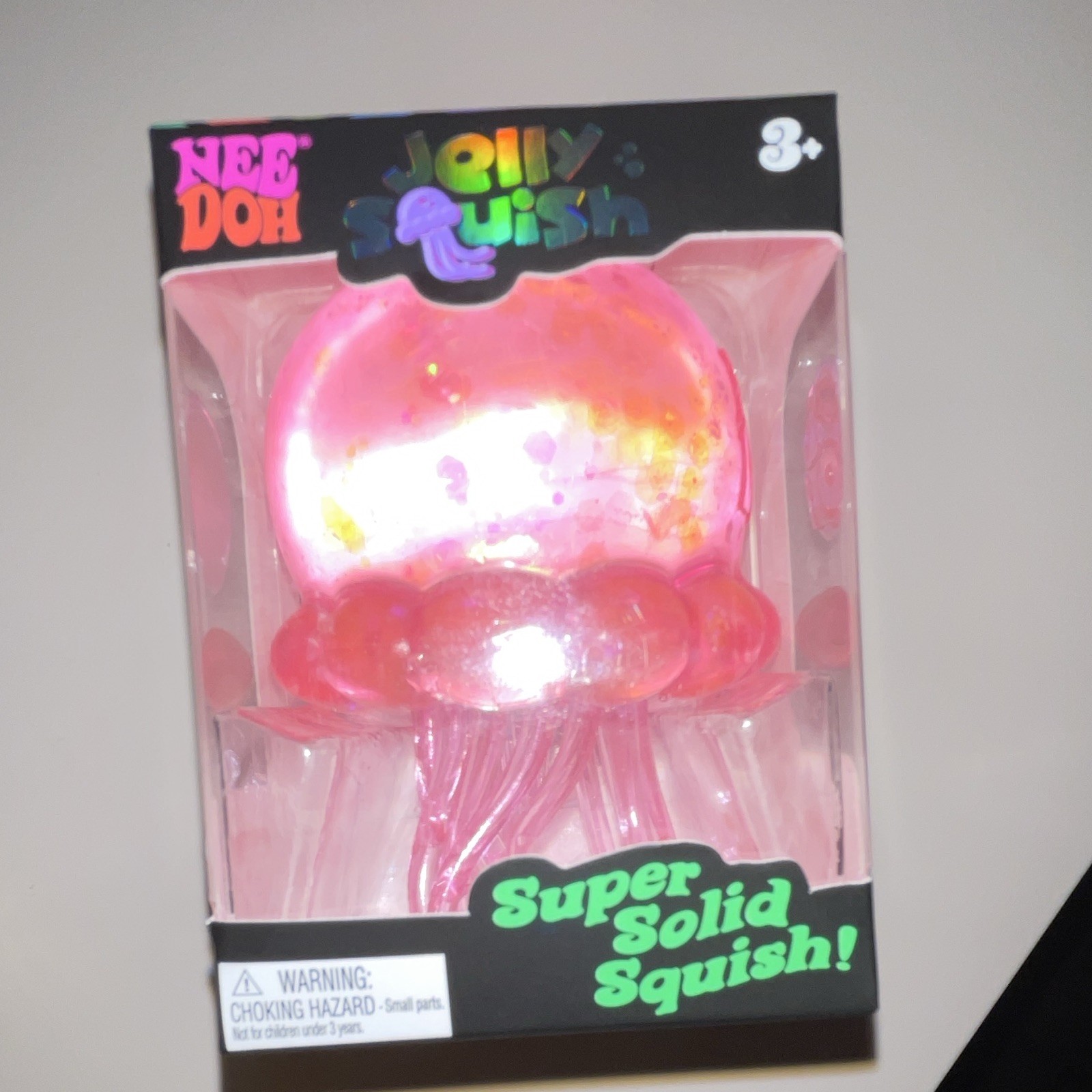 Nee Doh Jelly Squish Jellyfish Tactile Squeeze Toy Pink Purple 3+ 25330NAB