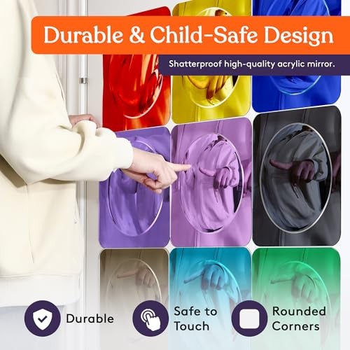 Sensory Bubble Wall Mirror – Multi Color Interactive Acrylic Mirrors for Wall