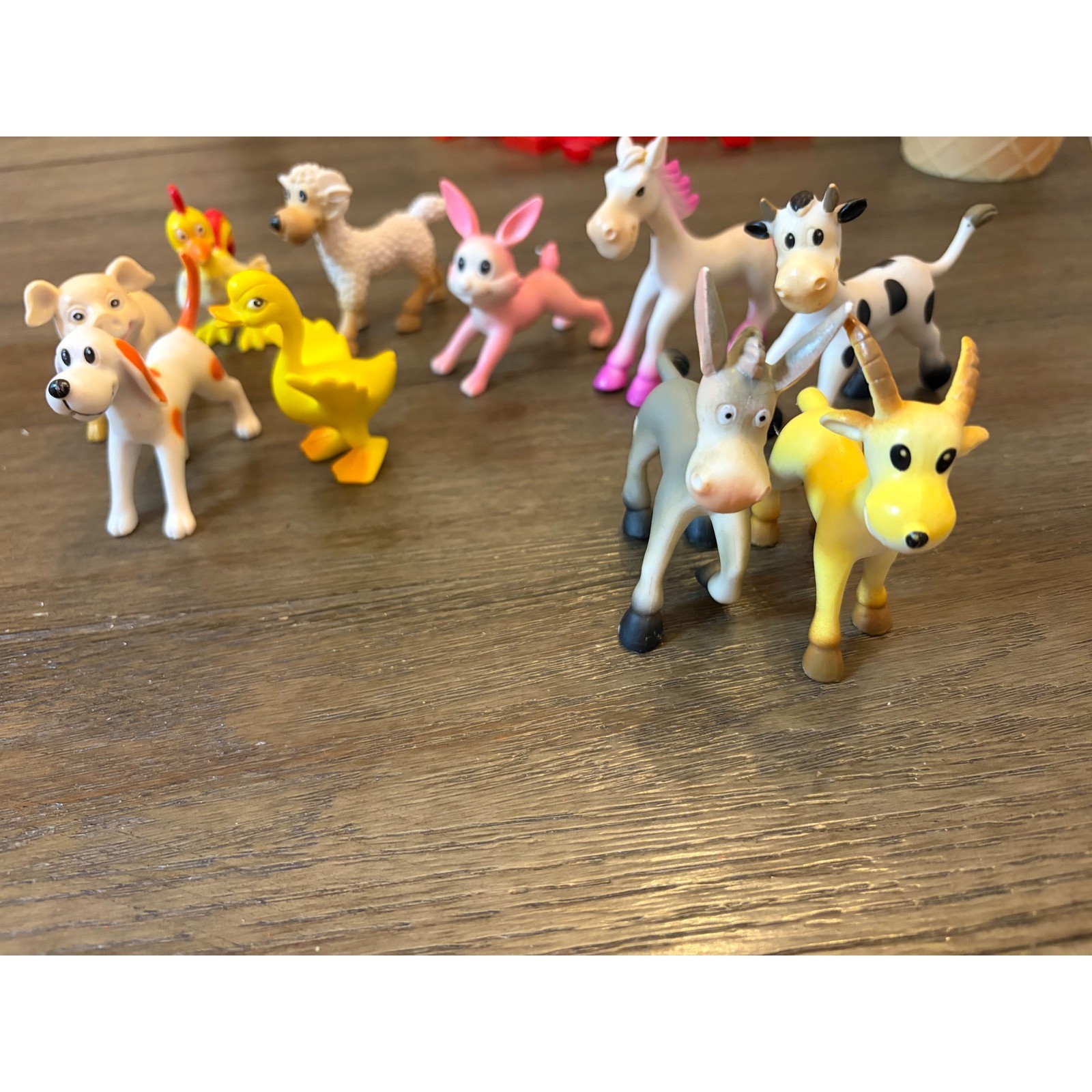 EnAuRoL Farm Animal Figures Kids Unisex OS 10pc Set Cartoon Plastic Montessori