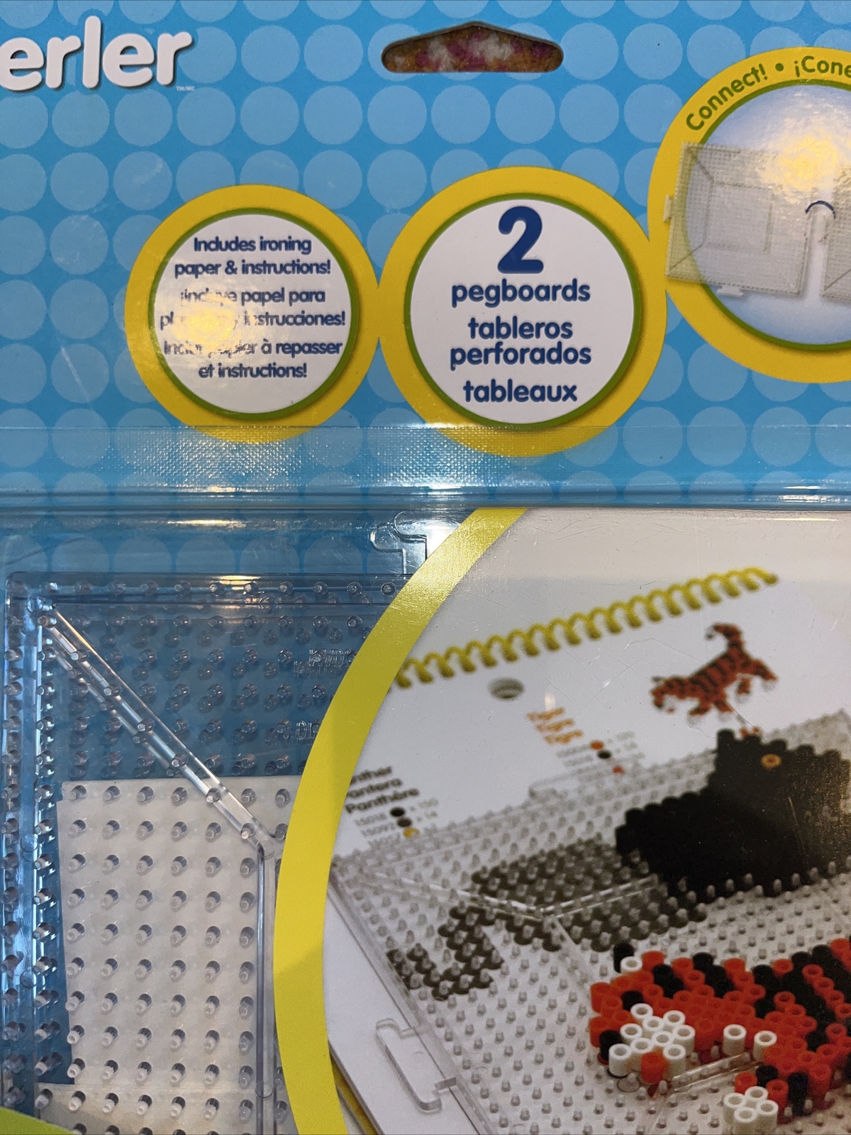 perler pegboards NWT 2 clear includes ironing paper / instructions