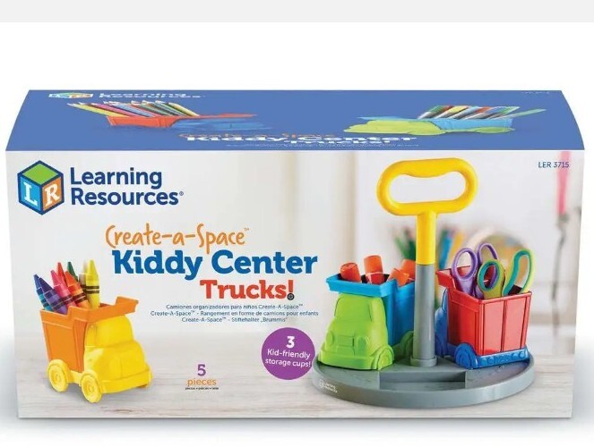 Learning Resources Create-a-Space Kiddy Center Trucks – Arts and Craft Organizer
