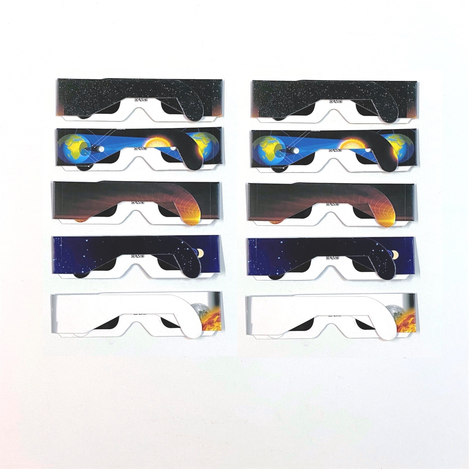 10 Packs Bookishbunny Solar Eclipse Sun Viewer Paper Glasses ISO Certified 2024