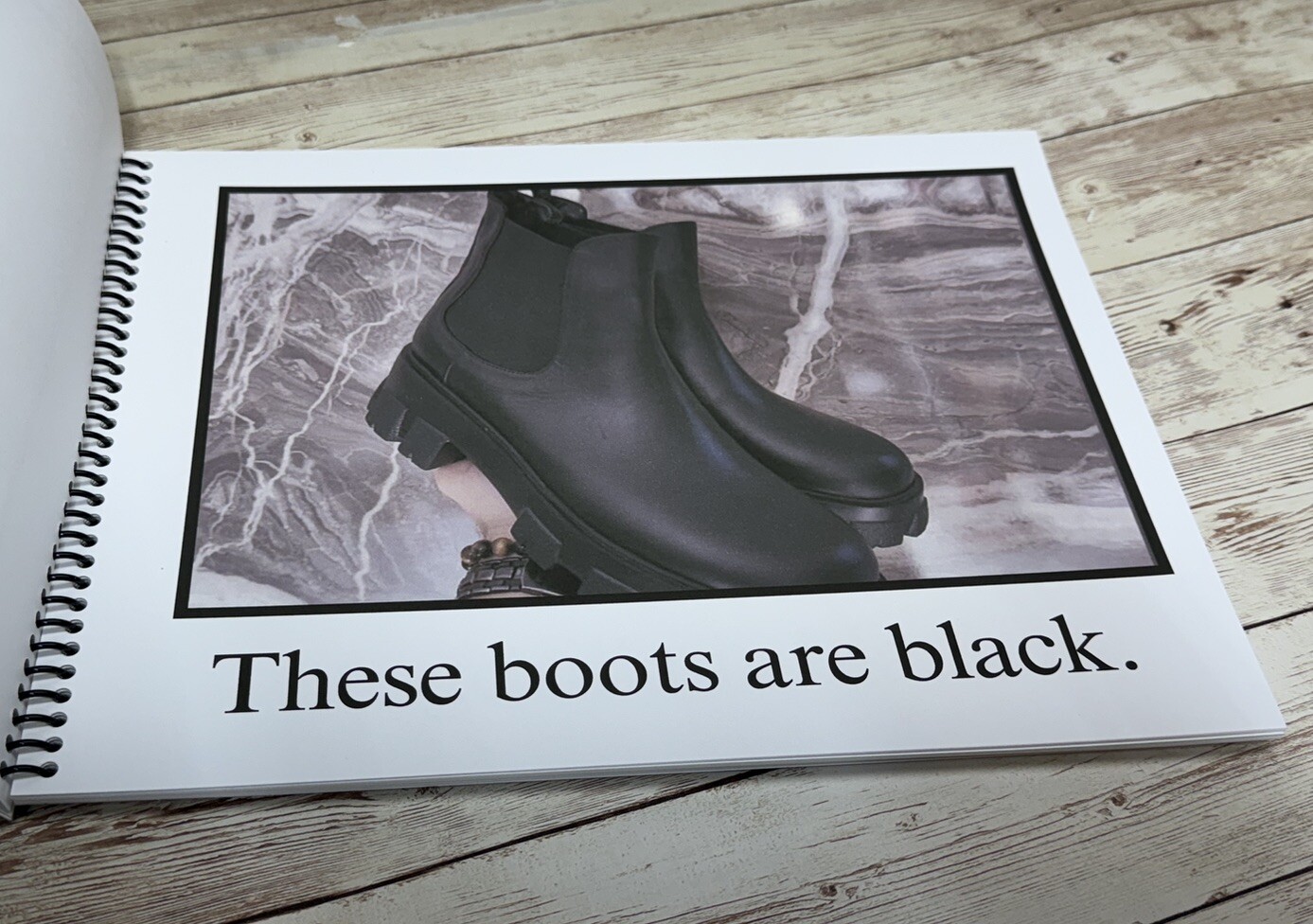 Black | Black Kitty Cat | LEARNING COLORS | Spiral Bound Picture Book