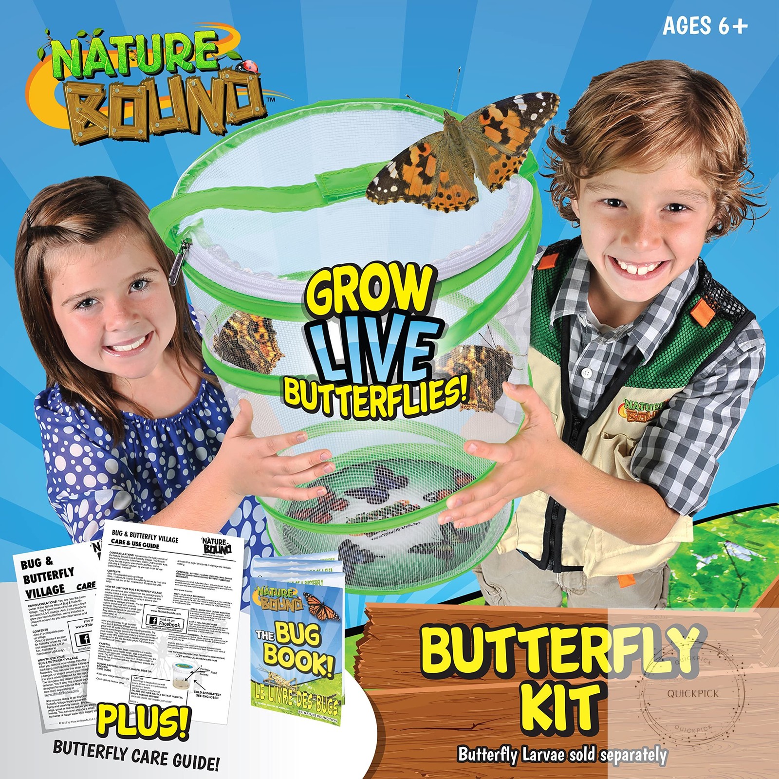 Butterfly Growing Kit – Live Caterpillar to Butterfly Project for Kids Includes