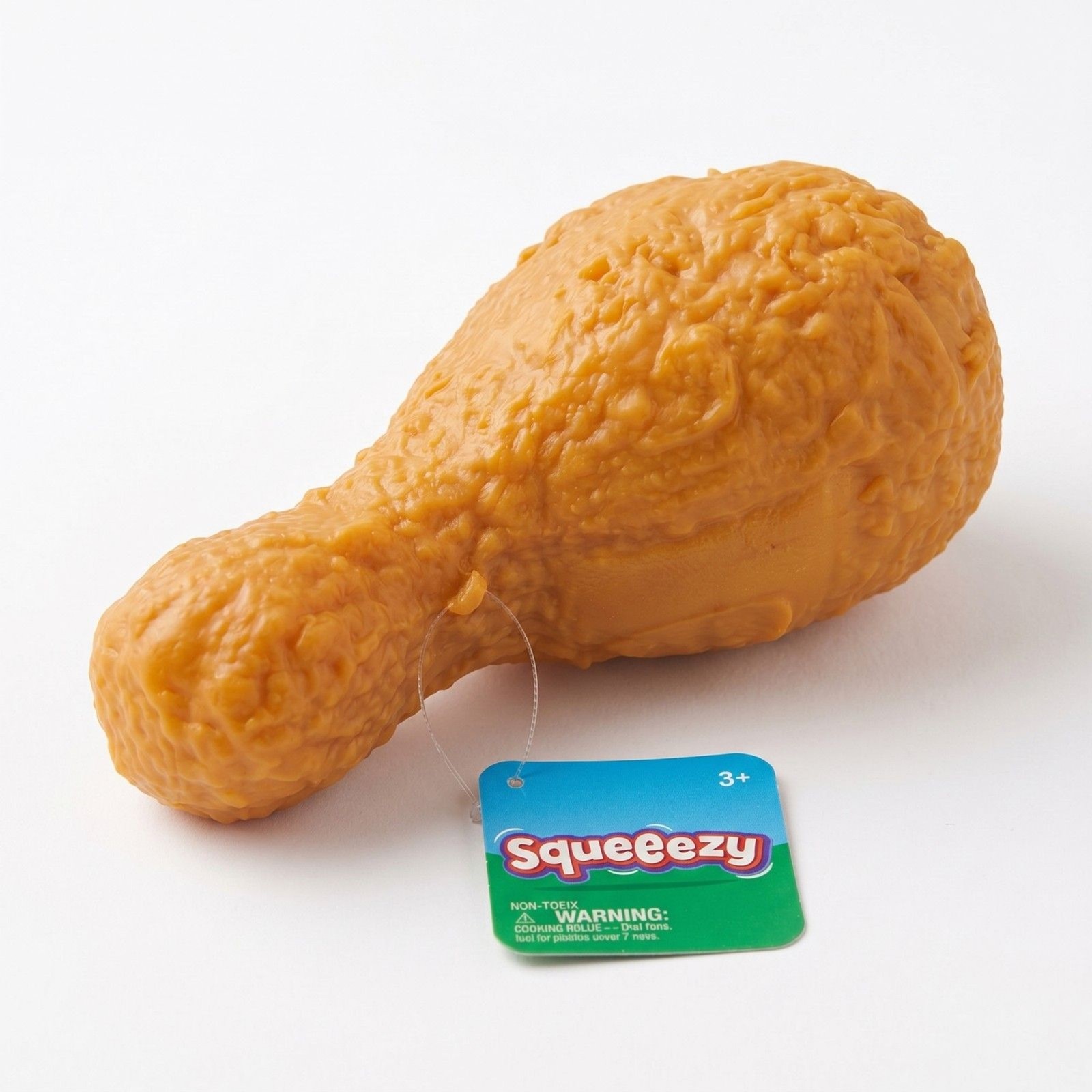 Squeeezy Fried Chicken Leg Squishy Toy Stress Relief Squeeze Toy NEW WITH TAGS