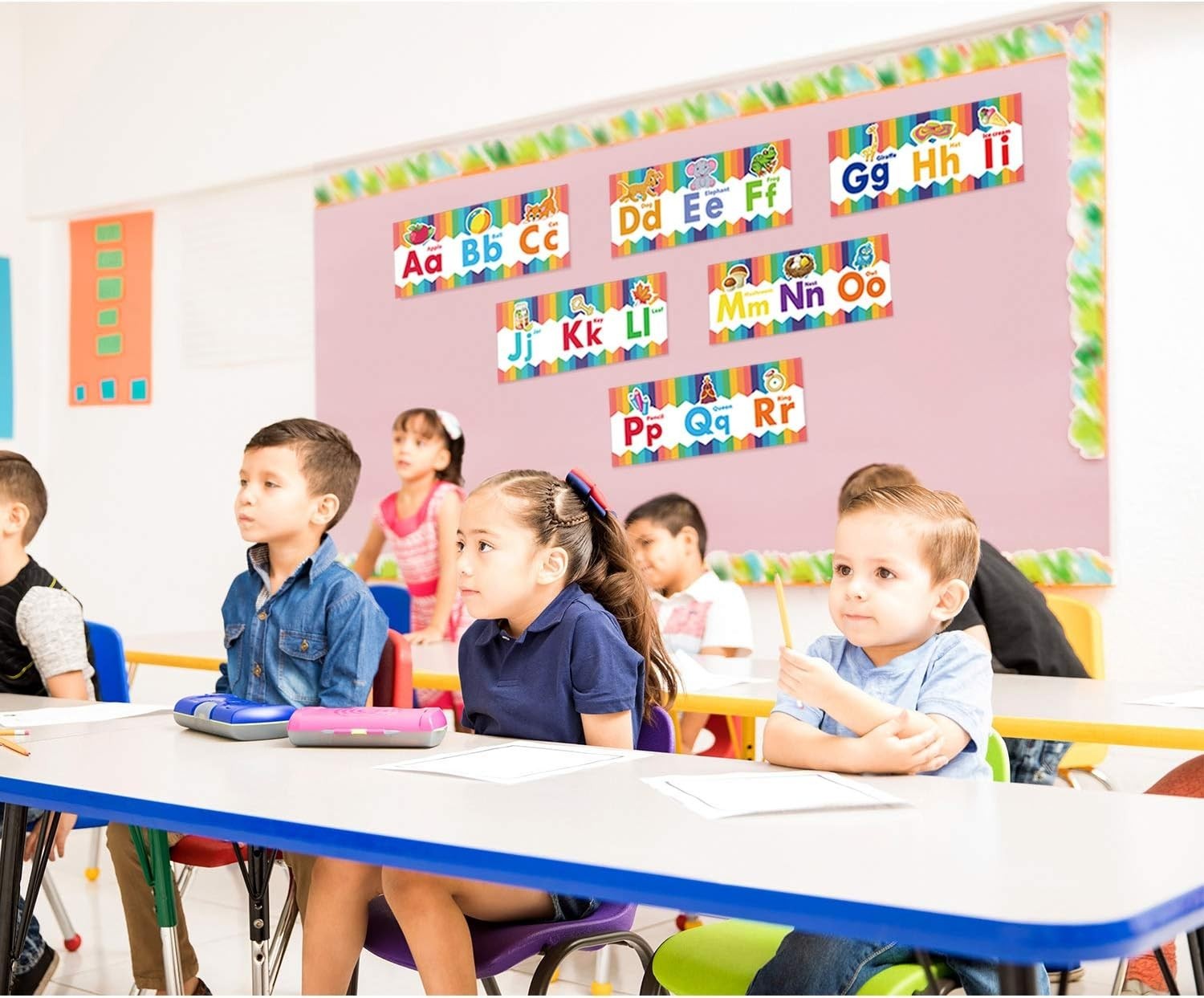 Colorful Animal-Themed Alphabet & Numbers Posters for Nursery Classroom Decor
