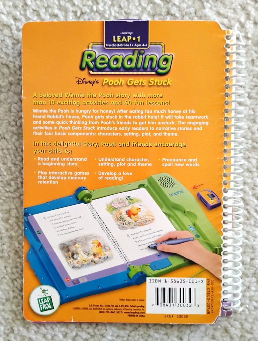 LeapFrog LeapPad Leap 1 Disney’s Winnie the Pooh Gets Stuck Book and Cartridge