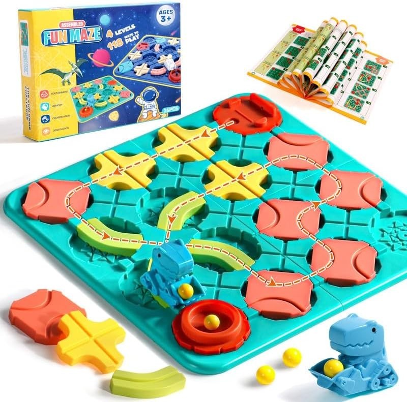 STEM Board Games for Kids Ages 4-8, Logic Puzzles for Kids Toys for 4 5 6 7 8 Ye