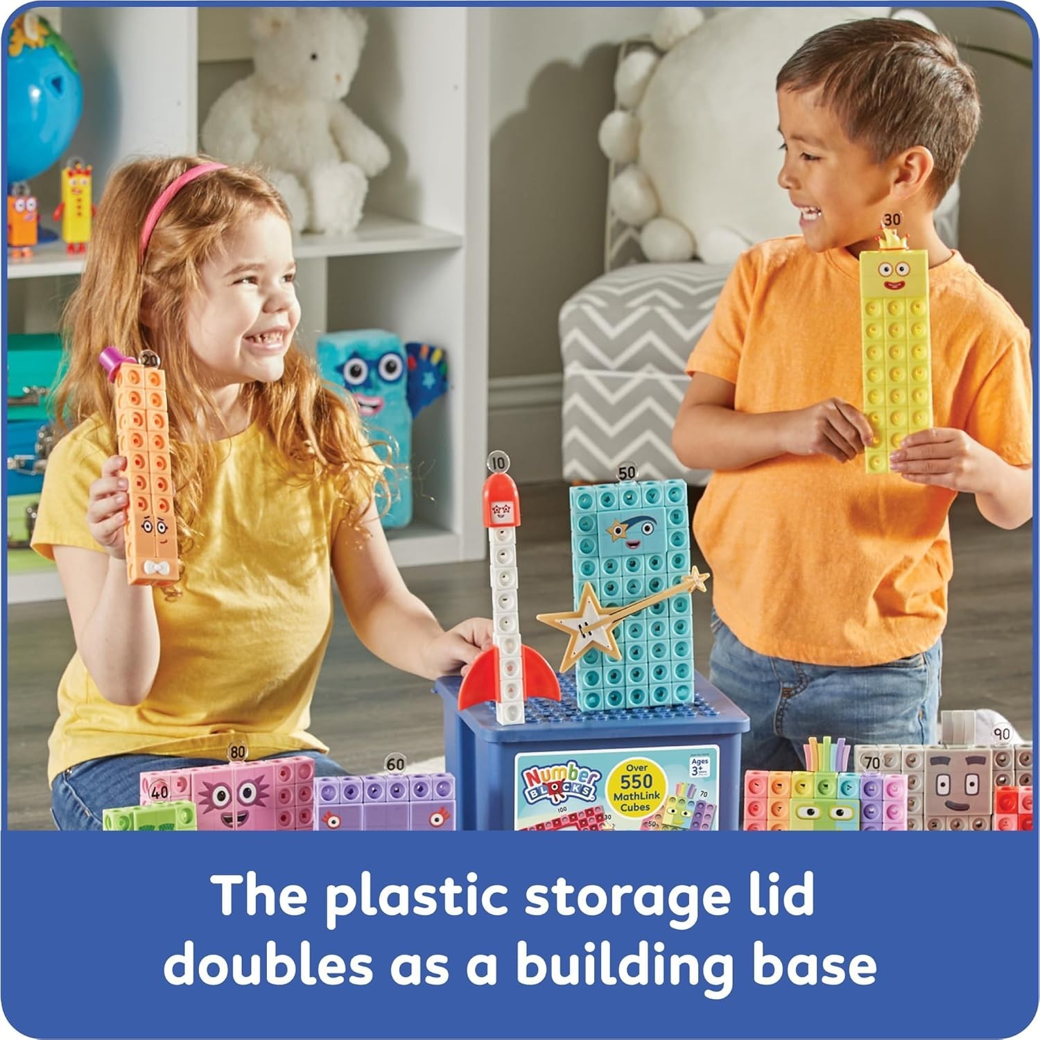 hand2mind Numberblocks Heroes with Zeroes MathLink Cubes Activity Set Preschool