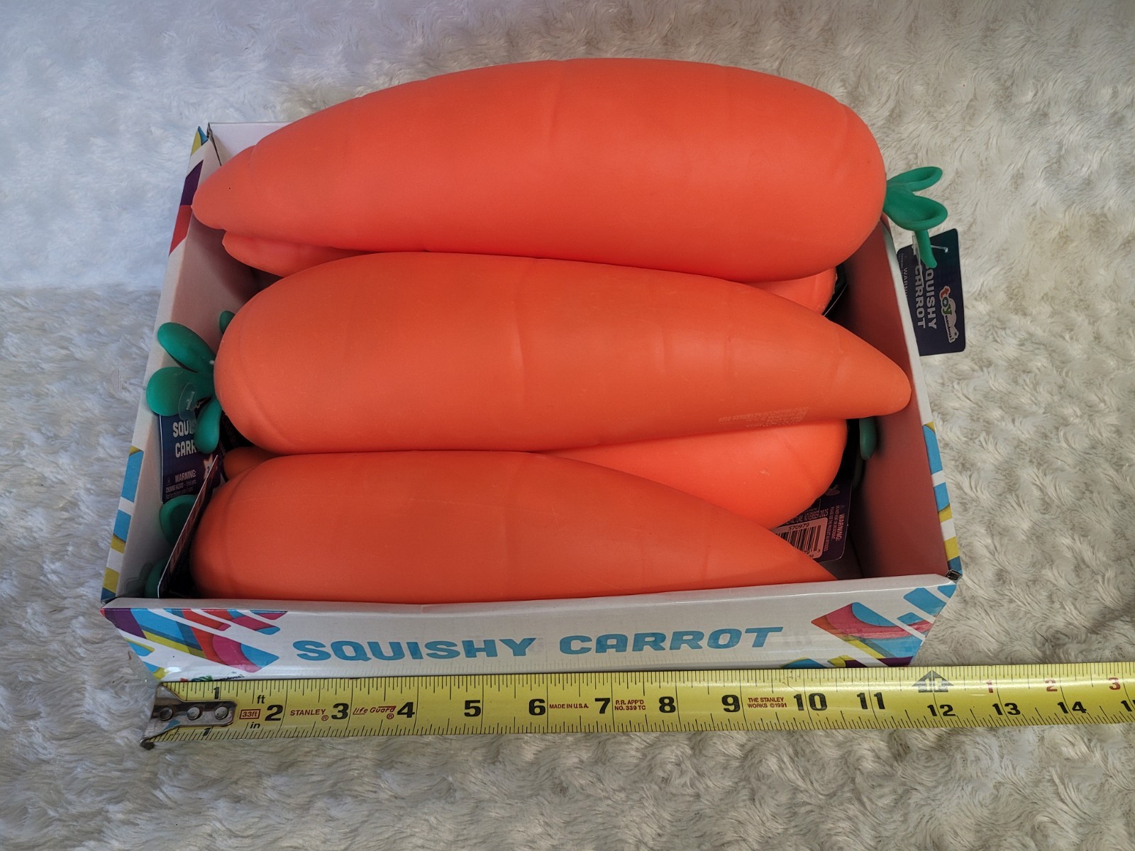 Sunny Days Carrot Squishy Toy Stress Relief Sensory Squisheez New Case Lot of 6