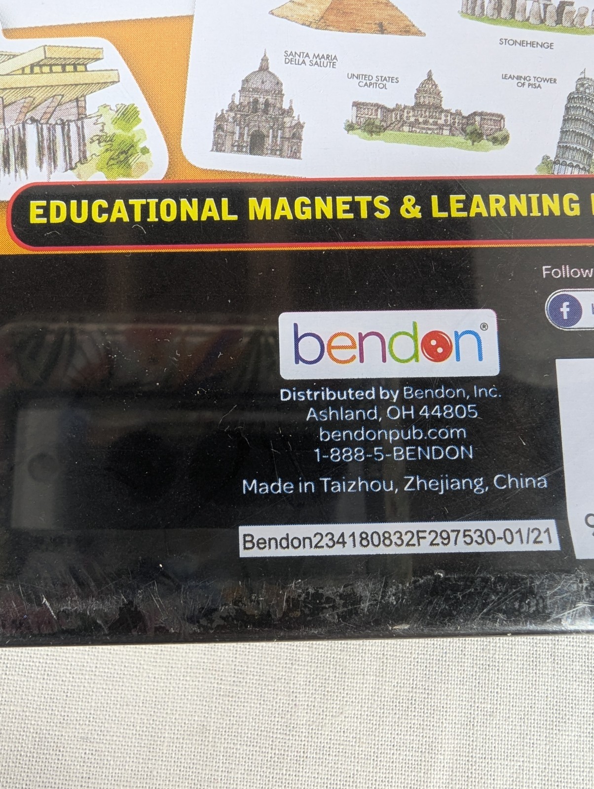 Architectural Wonders of the World Educational STEM Magnets Bendon Tin Case NEW