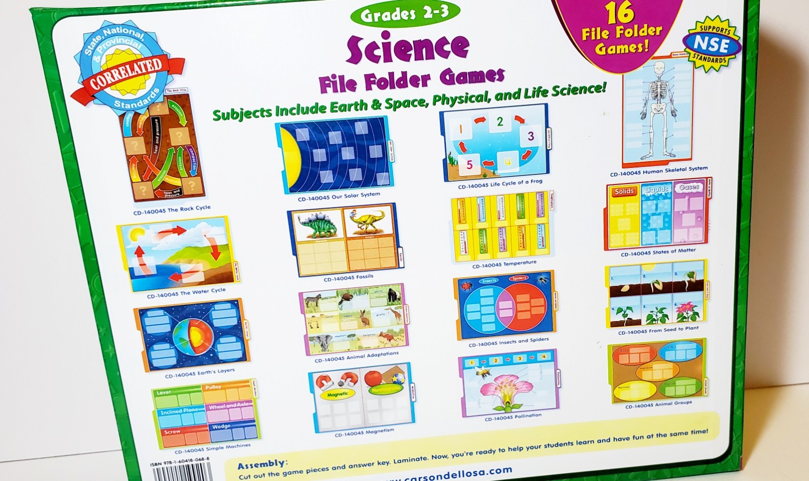 Carson-Dellosa Education Science file folder games, Grades 2-3