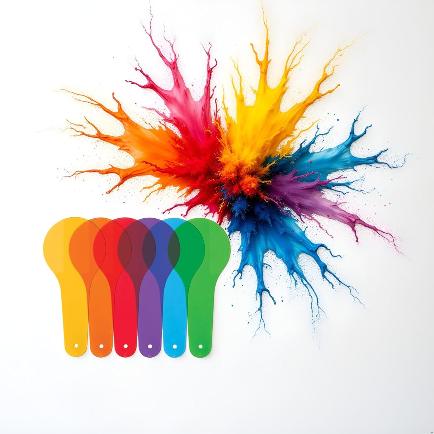 6Pcs Color Paddles, Transparent Color Paddles, Color Learning, Optics Color