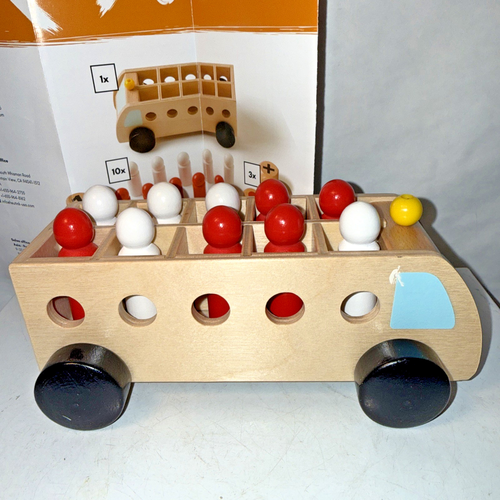 Toys for Life MATHEMATIC BUS I learn to count up to 10 wood Dutch modern design