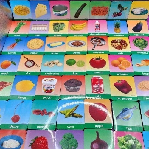 49 pc Food Themed Foam Magnets 2.5×2″ Children Learning Education Fridge