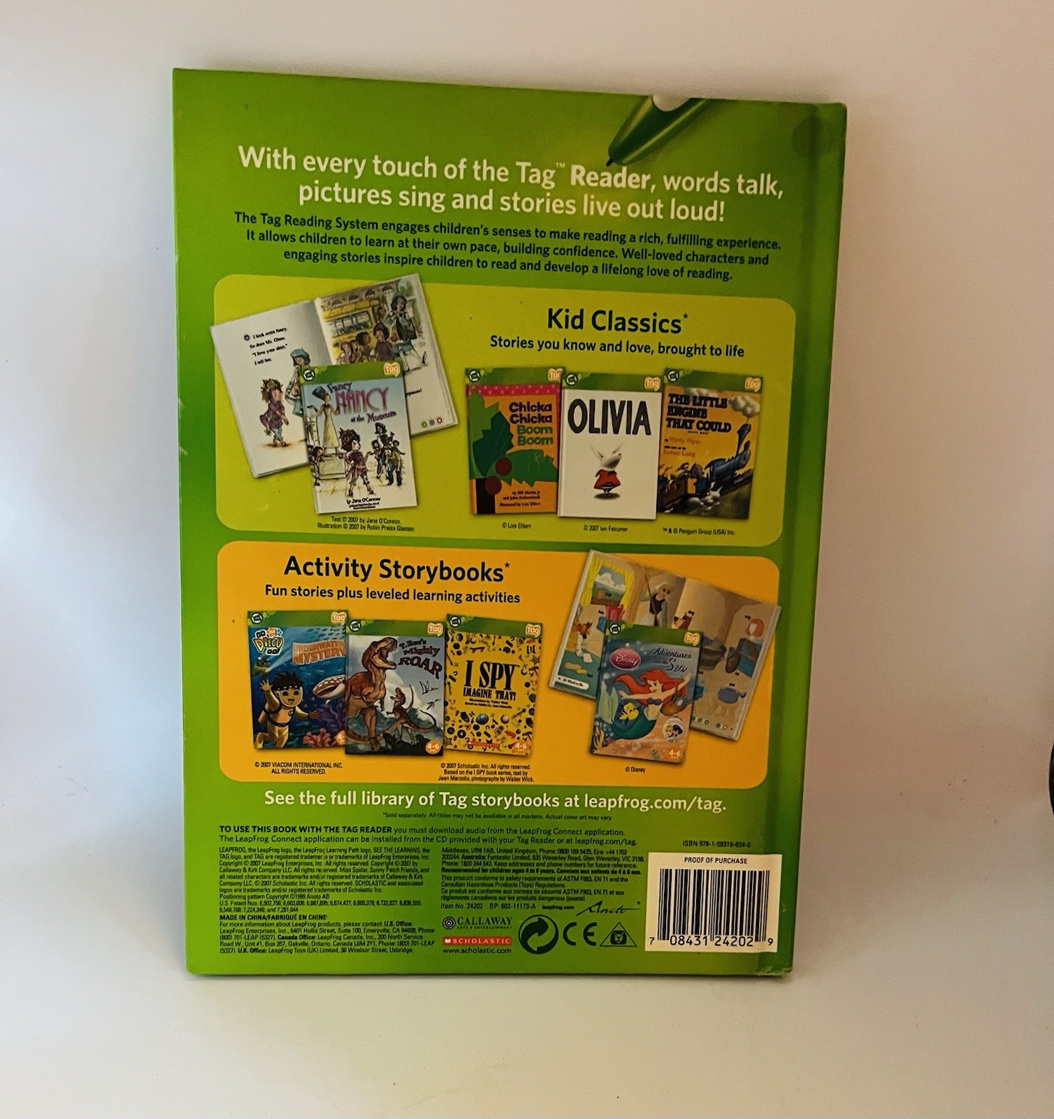 LeapFrog Tag Miss Spider Reading/Phonics Book 2008 Ages 4-6 Years 4-7