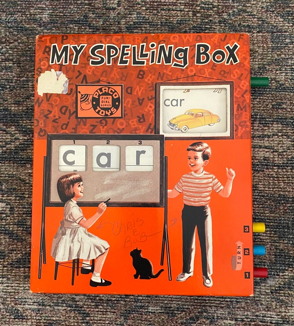 Vintage 60s Placo Toys My Spelling Box Children’s Learning Game 1967 Ages 4-8