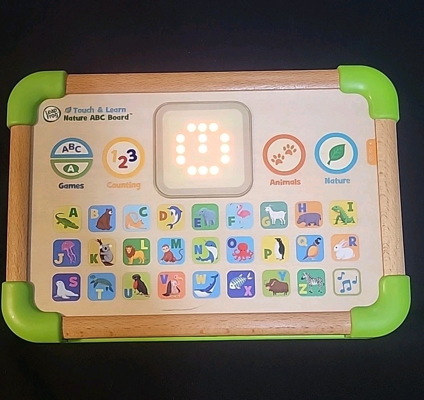 LeapFrog Touch & Learn Nature ABC Board Wooden “Tablet” & LED Screen Games &More