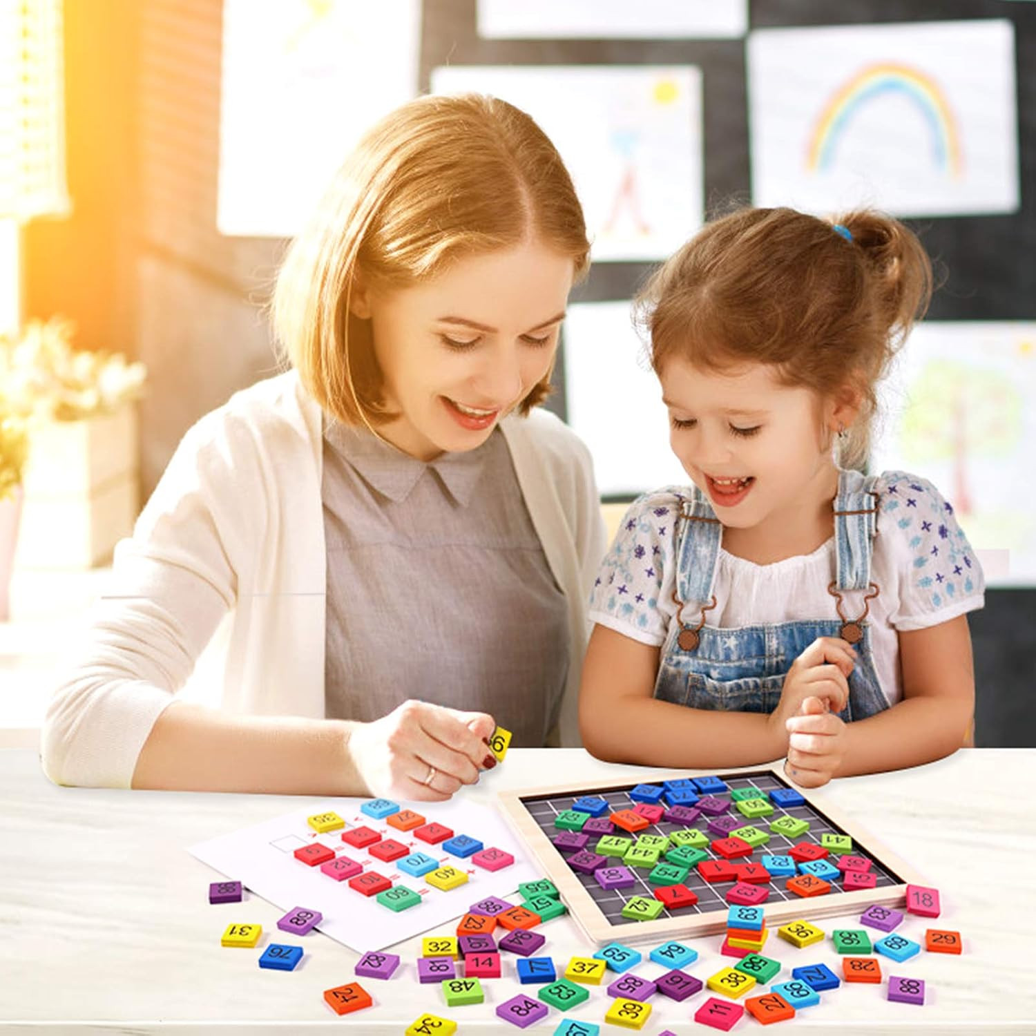 Wooden Montessori Math Counting Hundred Board Toys | 1-100 Consecutive Numbers L
