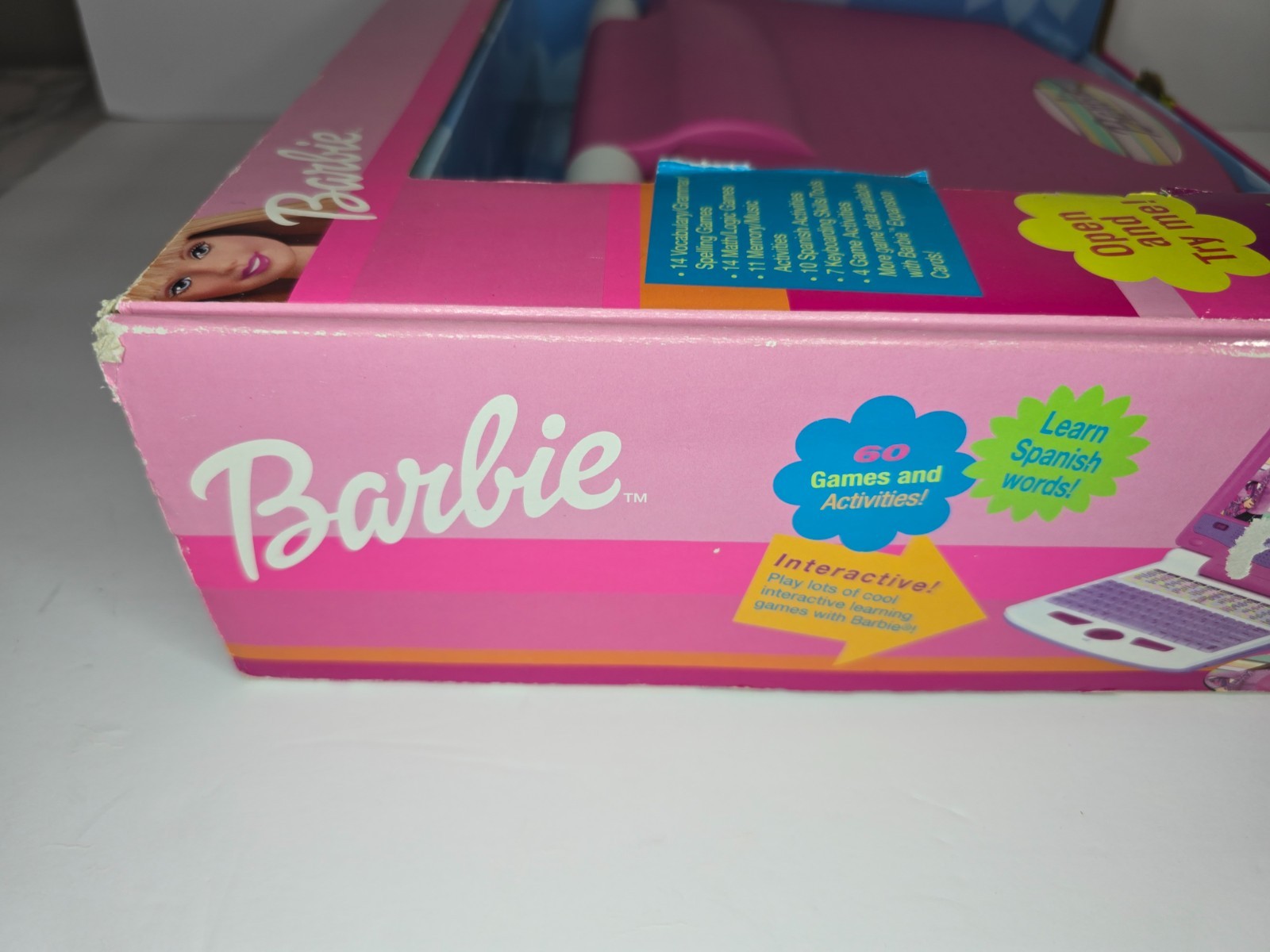 Barbie B-Book Learning Laptop Mattel 60 Games & Activities Y2K Toy 2003 – NIB