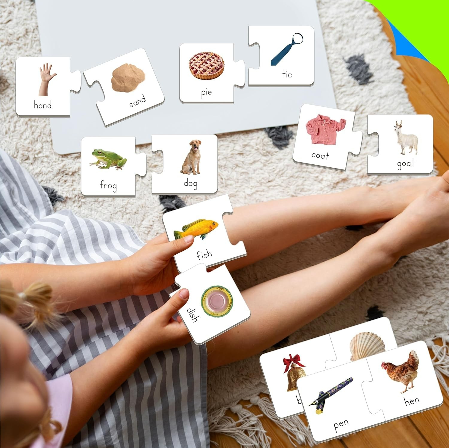 Compact Phonics Matching Game: 26 Rhyming Puzzles for Early Learning Adventures