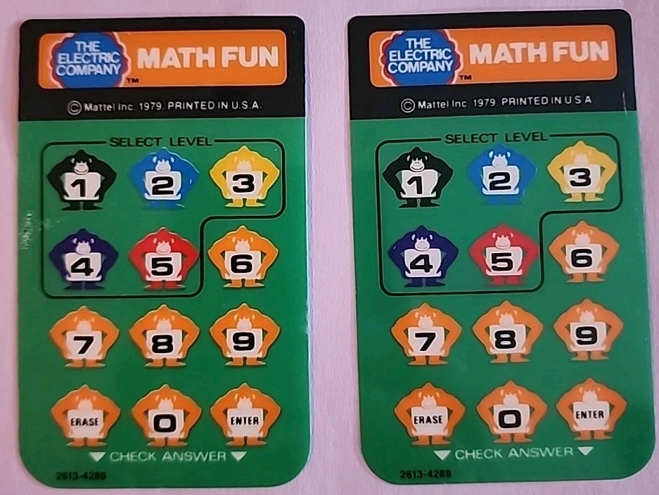 Intellevision The Electric Company Math Fun In Box 2 Overlays Manual CIB