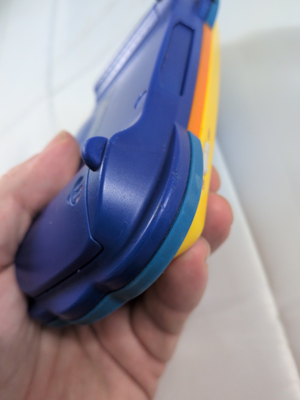 VTech MobiGo Touch Learning System Handheld Console Tested Working Blue Yellow