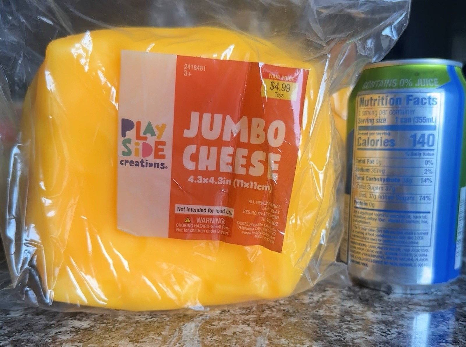 Jumbo Cheese Squishy Gel Toy Stress Relief Sensory Fidget Viral NEW Squeeezy