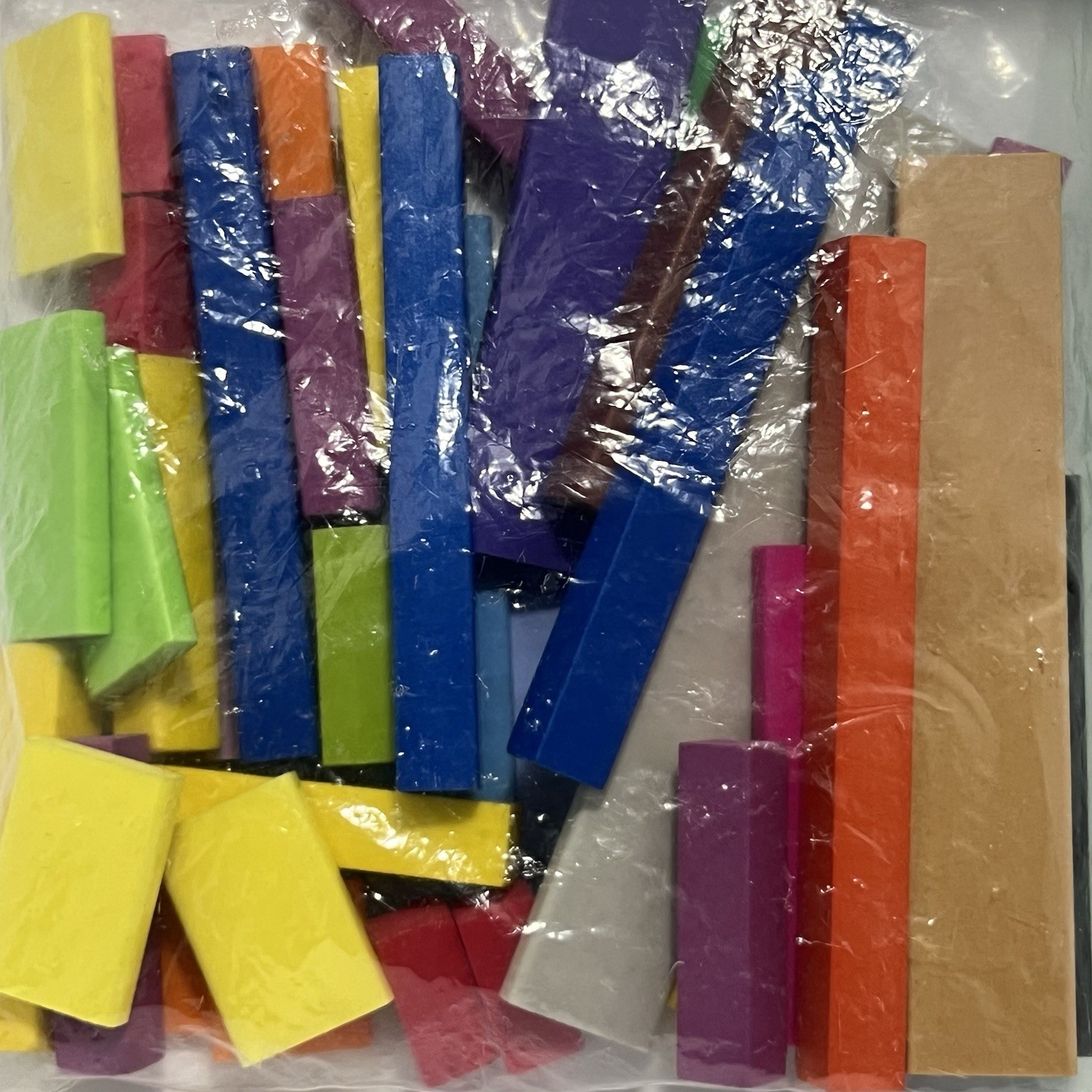 Math Manipulatives Lot: Pattern Blocks, Base Ten Blocks, Unit Rods/Cubes