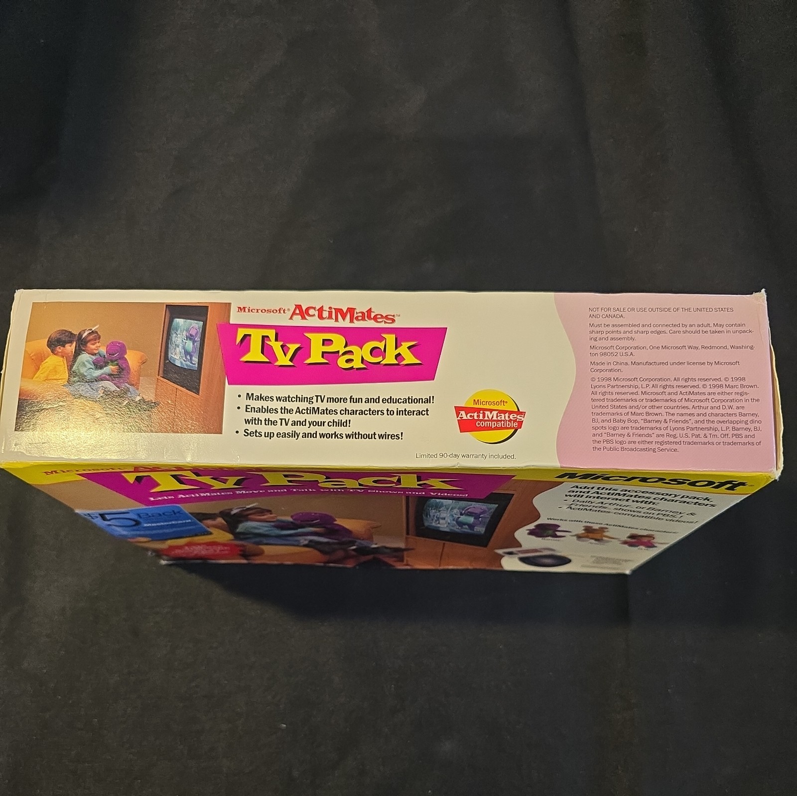 Microsoft Actimates Tv Pack for Interactive Barney Arthur Plush Talking Open Box