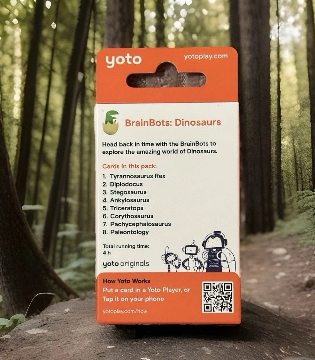 New Yoto BrainBots: Dinosaurs Audio Card Collection 8 Card Pack 4 Hours Age 6+
