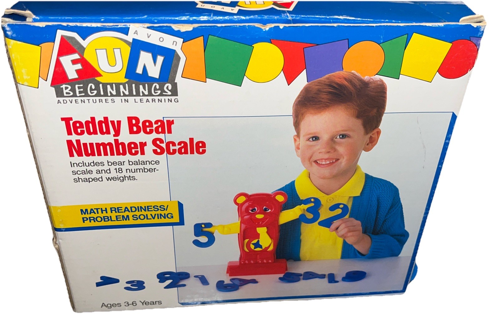 Teddy Bear Number Scale Math Toy Ages 3-6 Years Vtg Avon 18 # Weights Balance A4