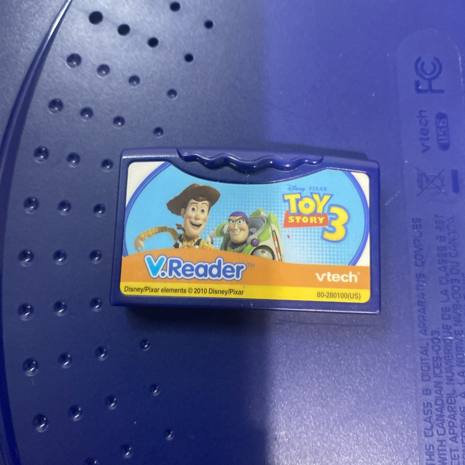 VTech V.Reader Interactive Learning System w/ Toy Story 3 Game Tested
