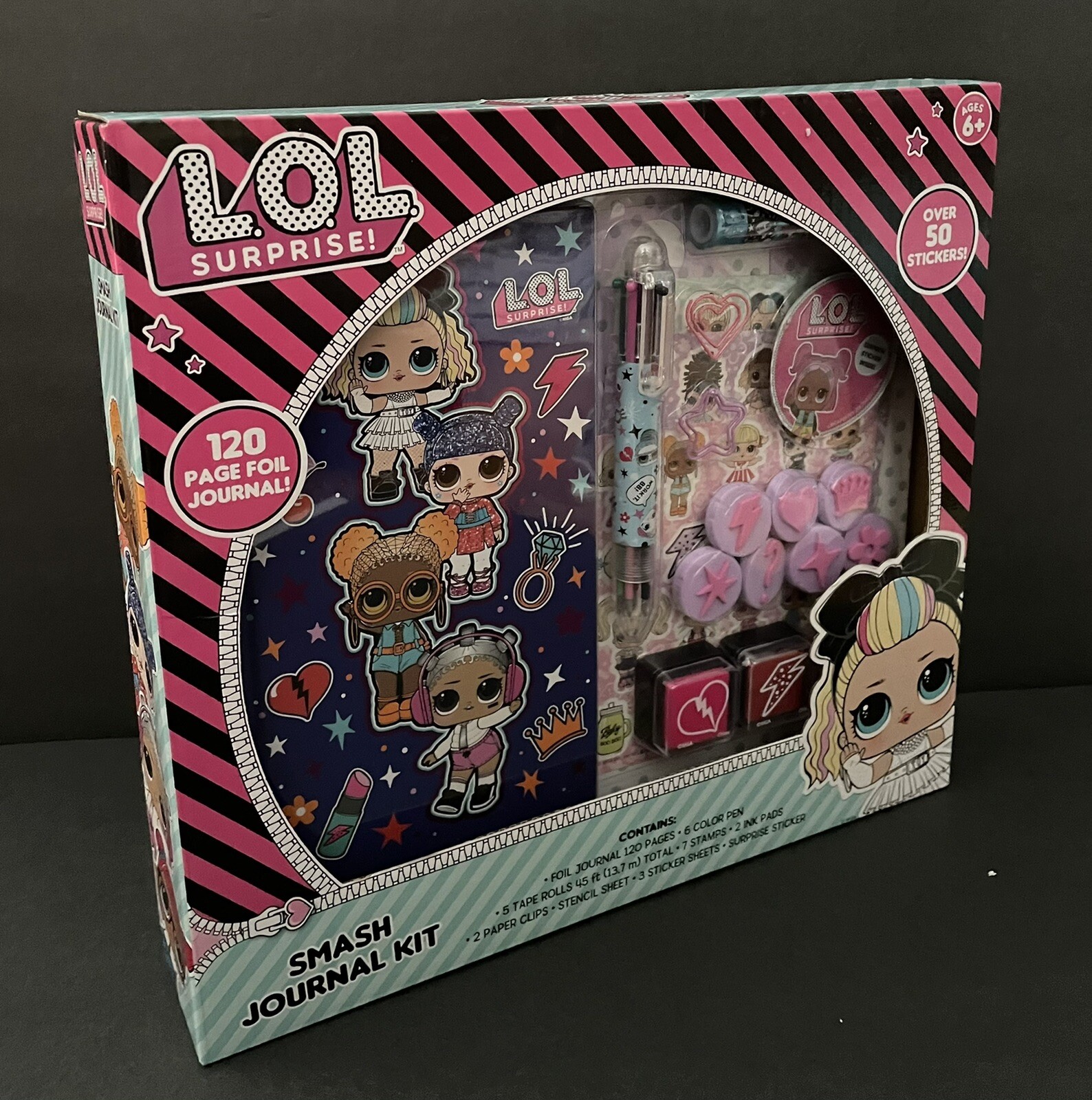 LOL Surprise Smash Writing Journal Kit RARE Exclusive Stickers Pen Tape New