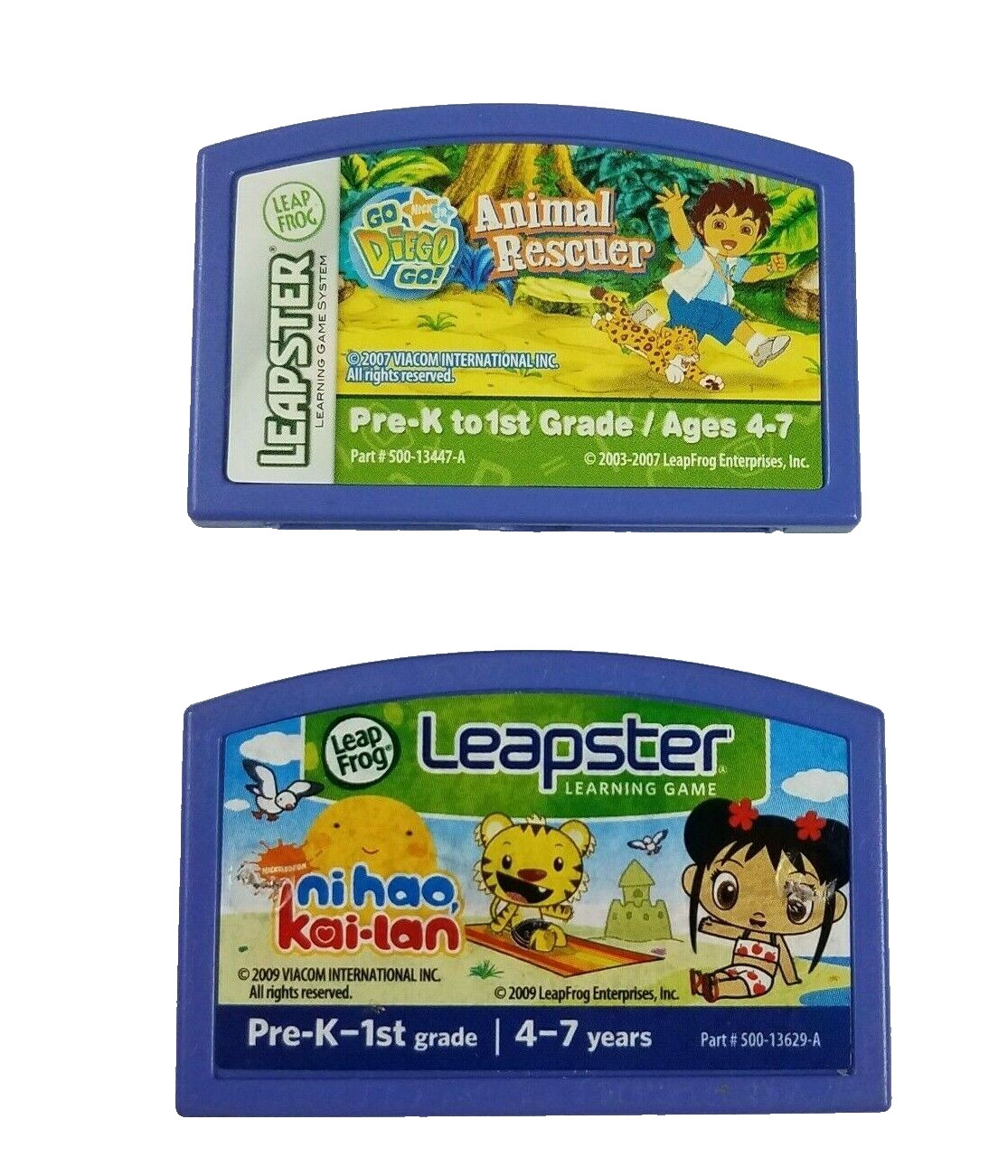 Leap Frog Leapster Learning Games Educational Lot of 2 Pre K 1st Grade