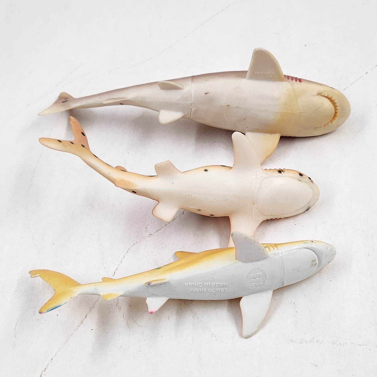 9″ Leopard 7″ Lemon 7″ Billhead Shark Toy Spotted Figurine Hard Plastic Ocean