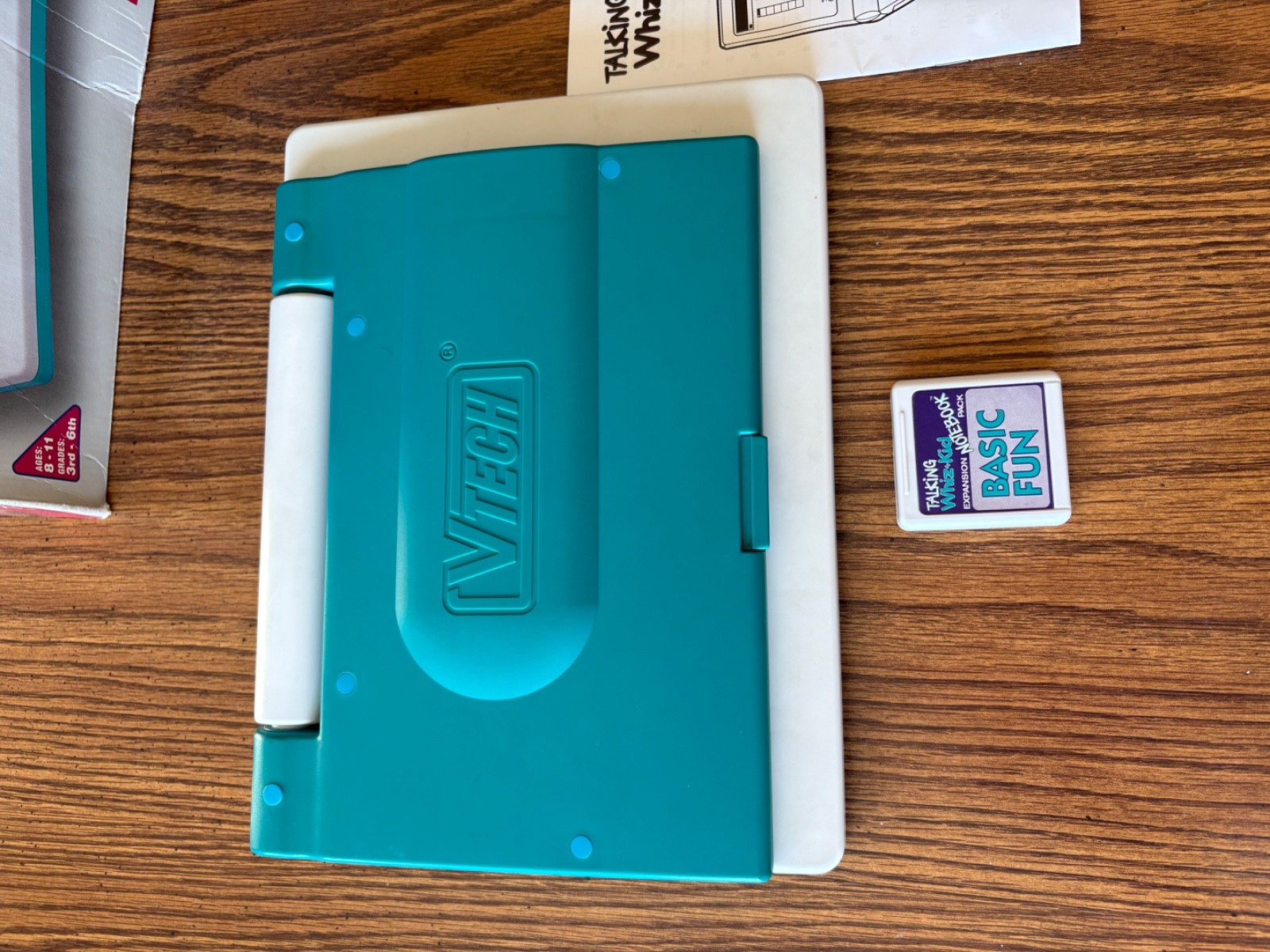 Vtech Talking Whiz Kid Notebook Educational Laptop Vintage 90s WORKS! With box
