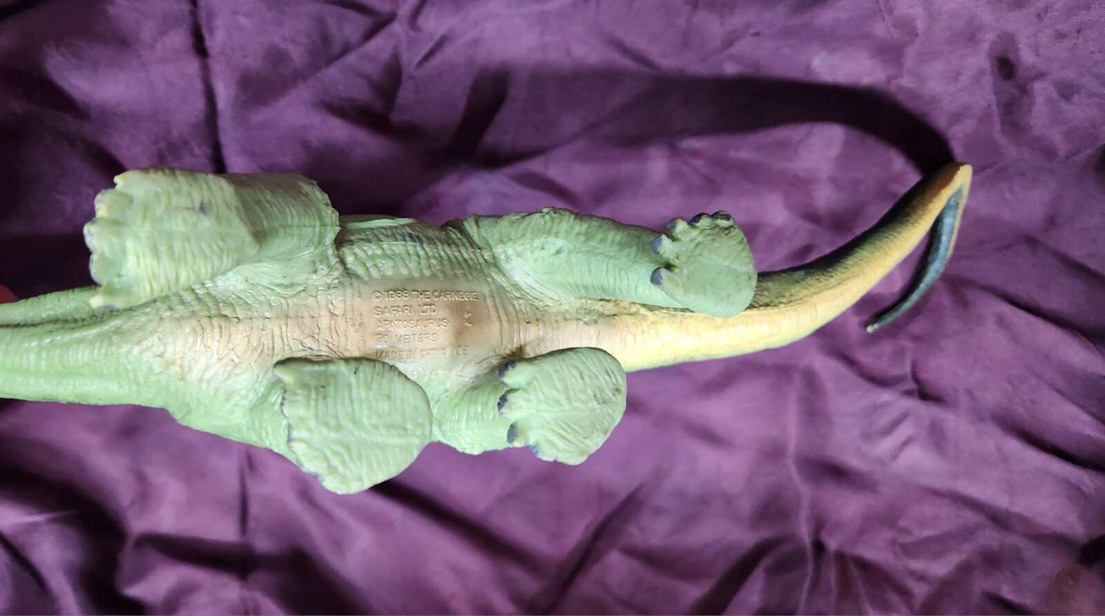 1988 Carnegie Collection Safari Ltd Apatosaurus Vintage Educational 17″ Hard PVC