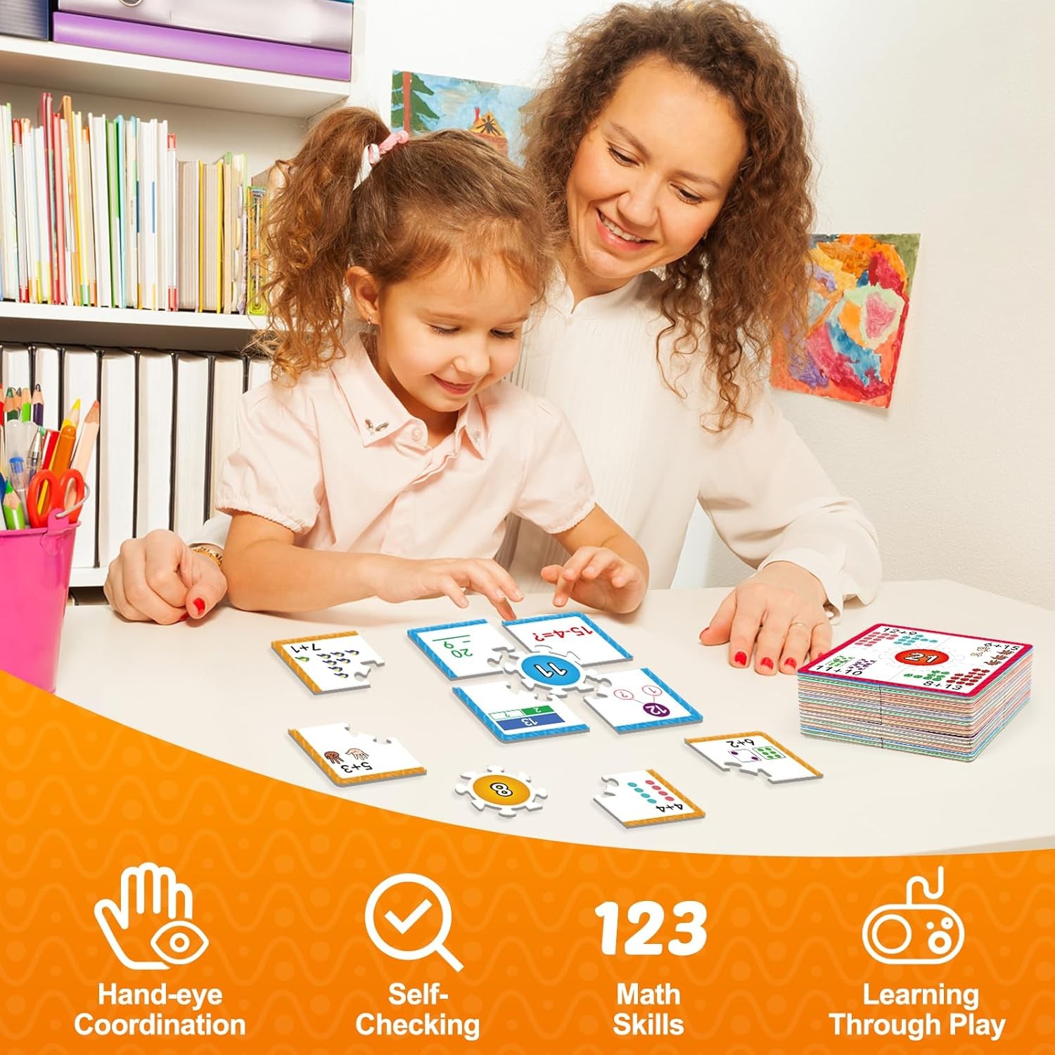 Torlam Addition Subtraction Puzzle Cards Math Game K