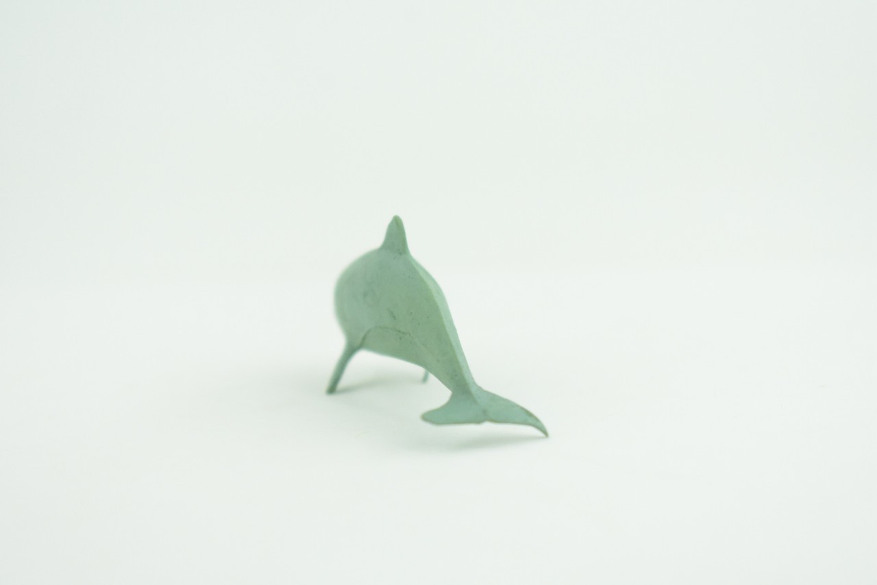 Green Orca Toy, Killer Whale, Realistic Rubber, Model, Gift, 2 Inches CWG54 B197