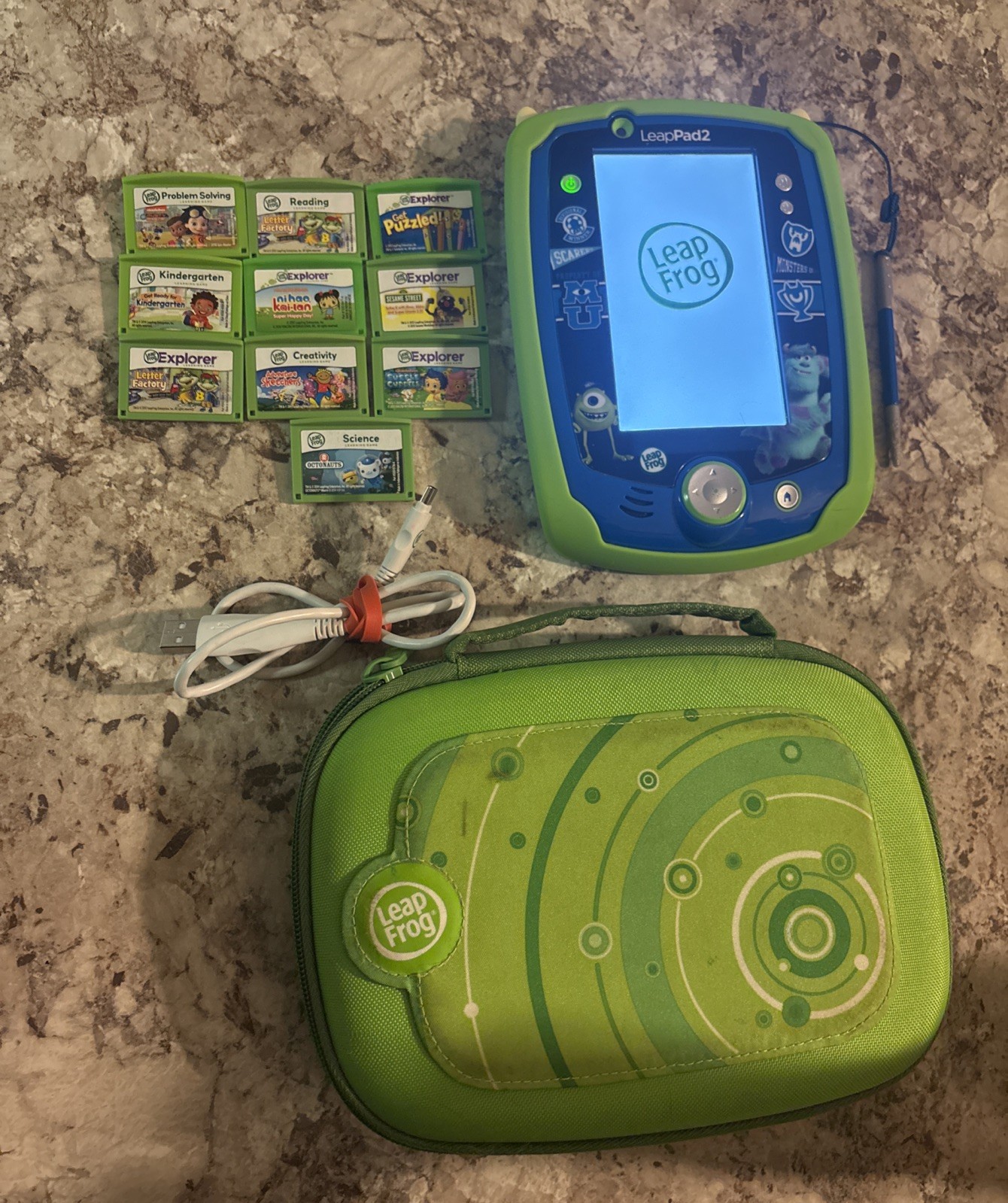 LeapFrog LeapPad 2 Explorer Disney Pixar’s Monsters University W/10 Cartridges