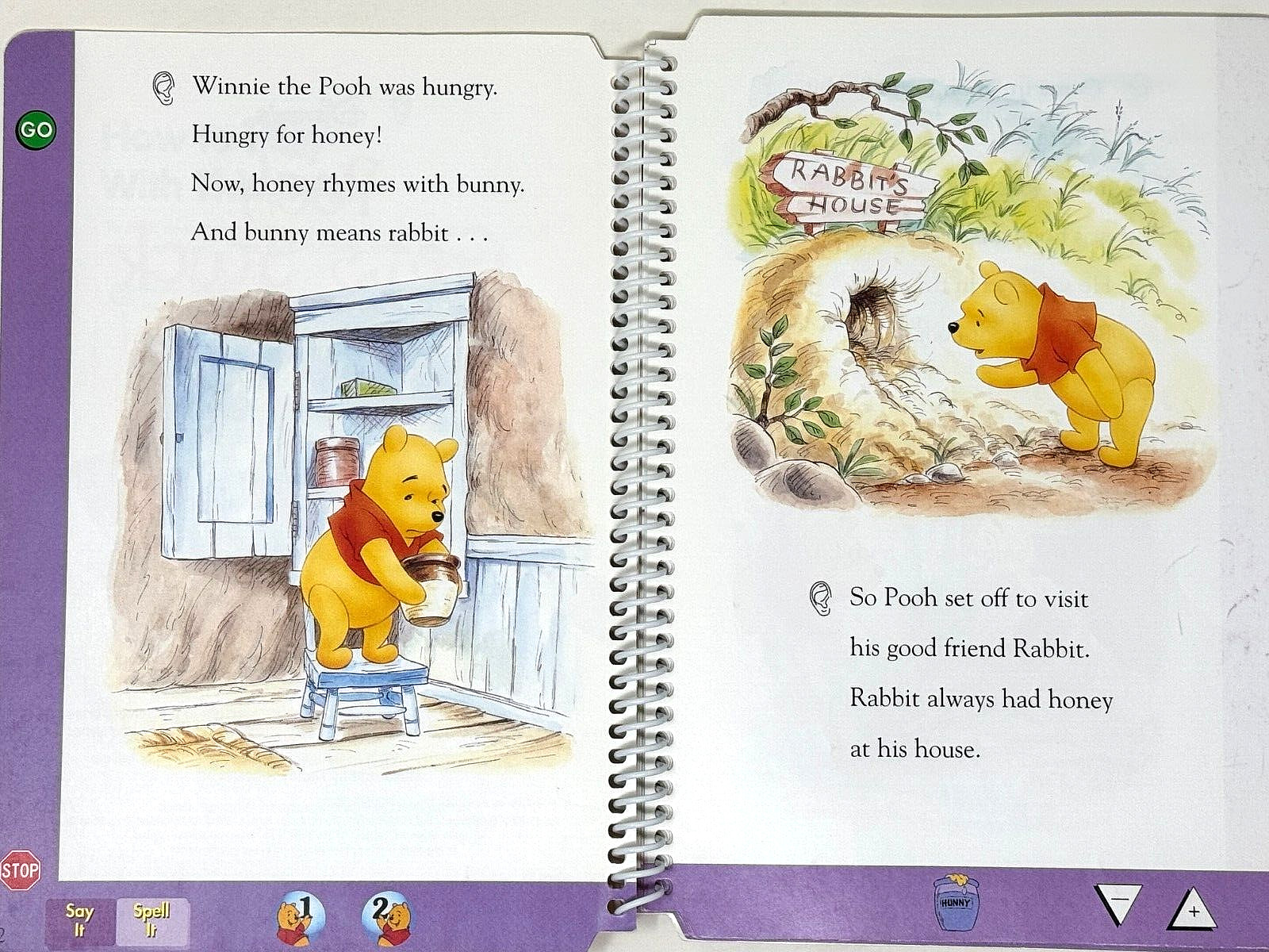 LeapPad Leap Frog Book ONLY – Reading – Disney’s Pooh Gets Stuck – VG
