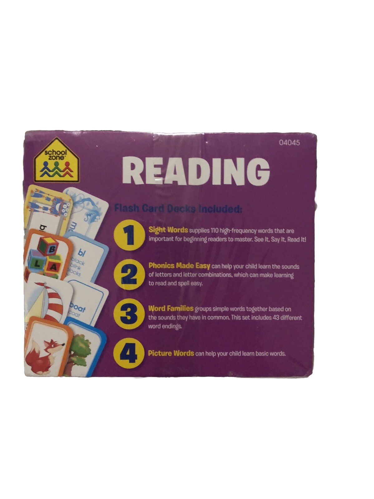school zone reading cards ages 4 and up brand new learn to read